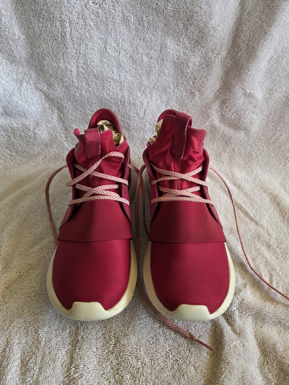 adidas Women's Athletic Sneakers in Red and Cream